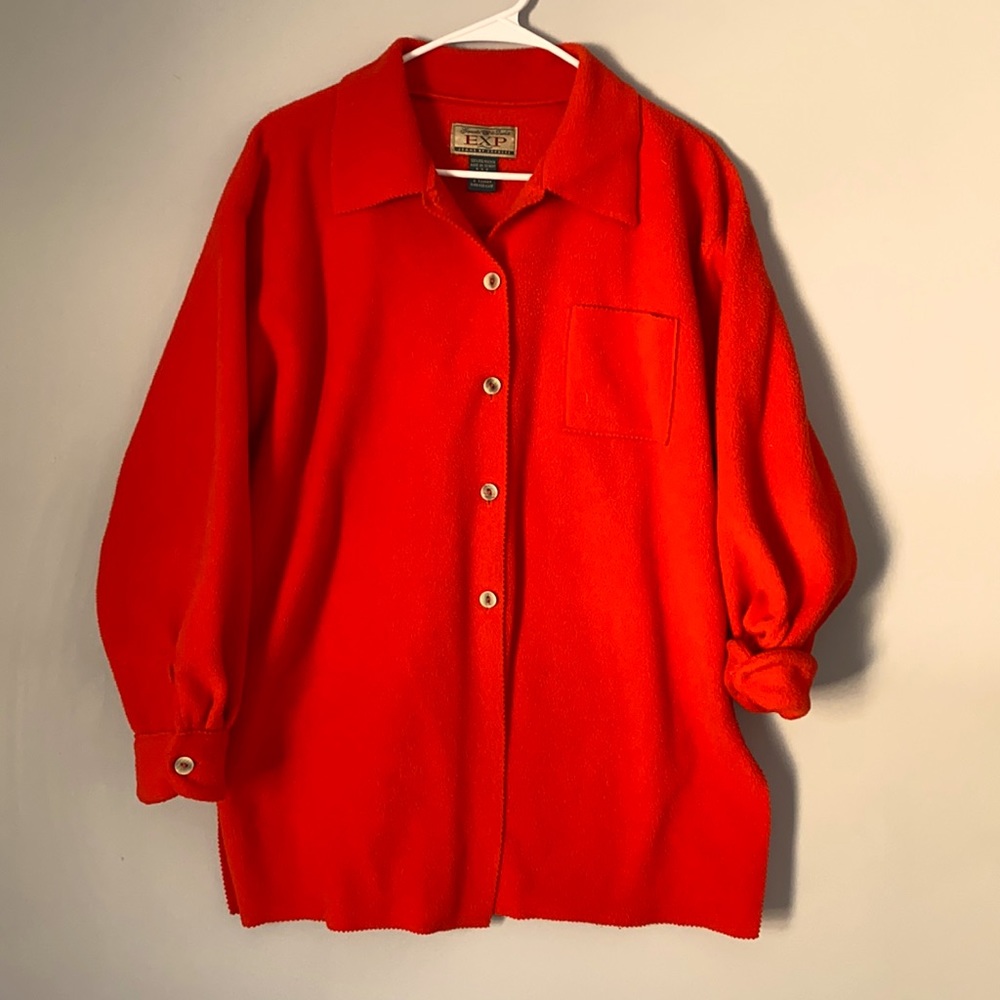 Express Orange Button Up Sweater Size XS (Fits Medium)